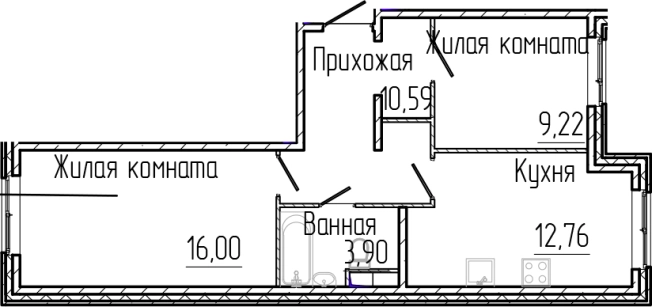 Купить двухкомнатную квартиру в ЖК Sertolovo Park в Сертолове. Вариант № 7979477, 0, площадь -  квм, цена 9278460 рублей