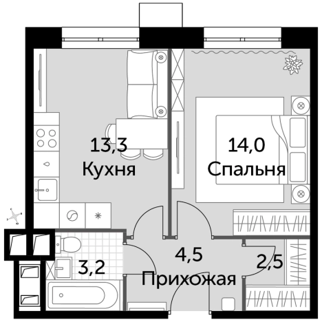 Купить квартиру на вторичке в ЖК Движение. Тушино в Москве. Вариант № 69525, 0, площадь -  квм, цена 12627375 рублей