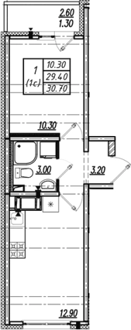 Купить однокомнатную квартиру на вторичке у метро Приморская в Санкт-Петербурге. Вариант № 8093126, 0, площадь -  квм, цена 5698104 рублей