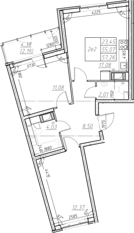 Купить трехкомнатную квартиру в ЖК Левитан в Мурине. Вариант № 6853280, 0, площадь -  квм, цена 8210937 рублей