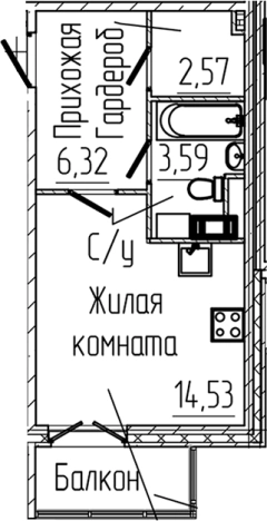 Купить квартиру на улице Центральная в Сертолове. Вариант № 6057049, 0, площадь -  квм, цена 5833165 рублей
