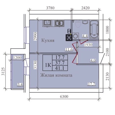 Купить квартиру в новостройках в Иванове. Вариант № 1191937, 0, площадь -  квм, цена 5014200 рублей