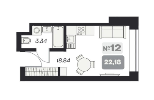 Купить Студию в новостройках в Новосибирской области. Вариант № 13799, 0, площадь -  квм, цена 4900000 рублей