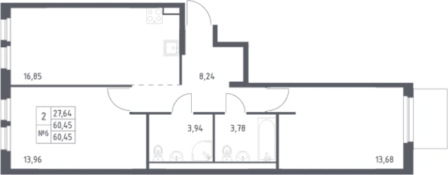 Купить квартиру в новостройках у метро Пролетарская в Ленинградской области. Вариант № 6900163, 0, площадь -  квм, цена 10484932 рублей