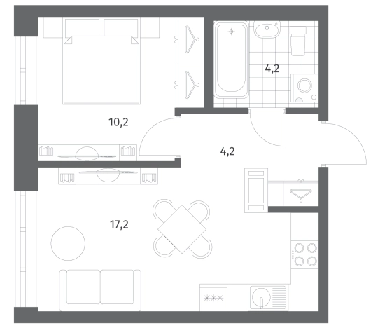 Купить двухкомнатную квартиру в ЖК NEWПИТЕР в Ленинградской области. Вариант № 5258627, 0, площадь - квм, цена 6771000 рублей