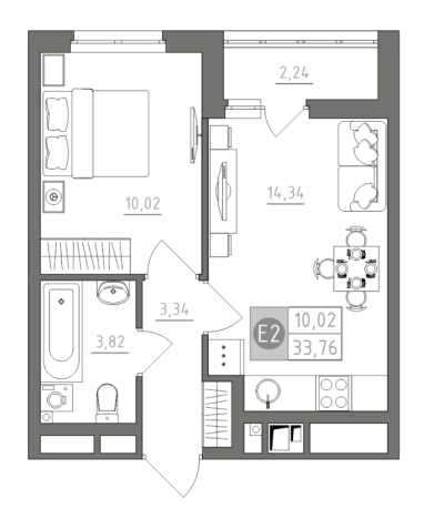 Купить квартиру в новостройках в ЖК Пряничная слобода в Туле. Вариант № 72875, 0, площадь -  квм, цена 3746347 рублей