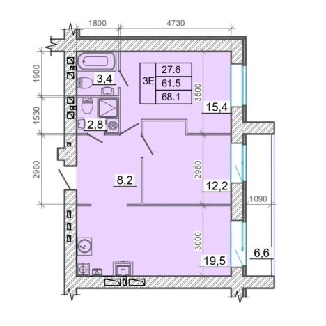 Купить трехкомнатную квартиру в Иванове. Вариант № 1165962, 0, площадь -  квм, цена 9193500 рублей