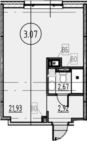 Купить Студию в новостройках у метро Обухово в Санкт-Петербурге. Вариант № 4163206, 0, площадь -  квм, цена 6447241 рублей