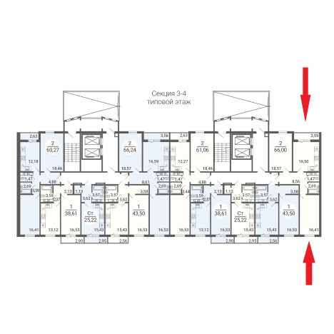 Купить двухкомнатную квартиру на улице Пионерская в Республике Башкортостан. Вариант № 9553779, 3, площадь -  квм, цена 5959800 рублей