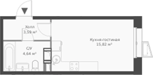 Купить Студию на улице Ларина в Сертолове. Вариант № 6057338, 0, площадь - квм, цена 3637100 рублей