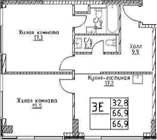 Купить трехкомнатную квартиру в ЮЗАО в Москве. Вариант № 10307287, 0, площадь -  квм, цена 25114260 рублей