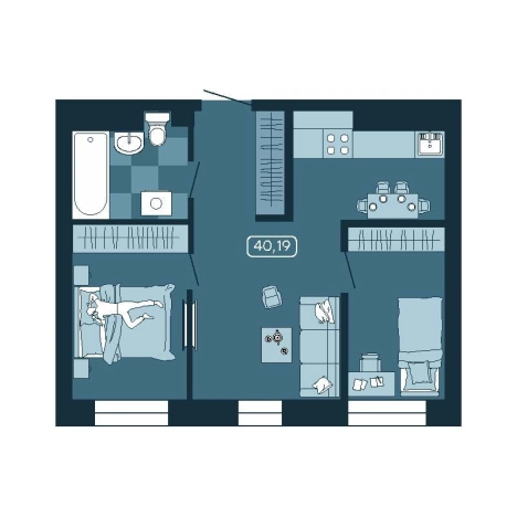 Купить двухкомнатную квартиру в новостройках в Приморском крае. Вариант № 5460193, 0, площадь - квм, цена 7461274 рублей