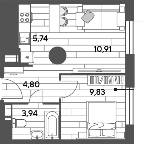 Купить двухкомнатную квартиру у метро Медведково в Ивантеевке. Вариант № 123691, 0, площадь -  квм, цена 5254260 рублей