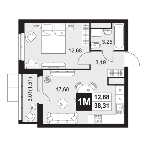 Купить двухкомнатную квартиру в Микрорайоне Тепличный, Первомайский район в Пензе. Вариант № 9153727, 0, площадь -  квм, цена 4608693 рублей
