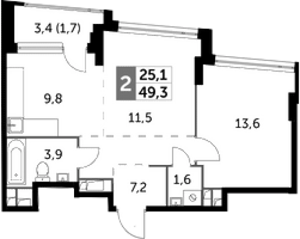 Купить квартиру в районе Нагатино-Садовники в Москве. Вариант № 110253, 0, площадь - квм, цена 29953545.0000 рублей