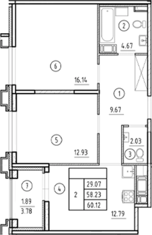 Купить двухкомнатную квартиру в новостройках в ЖК Ассамблея в Санкт-Петербурге. Вариант № 6231567, 0, площадь -  квм, цена 25743384 рублей