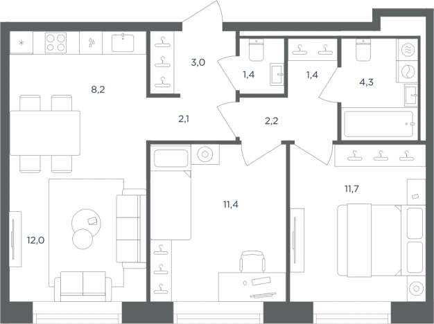 Купить трехкомнатную квартиру в Одинцове. Вариант № 157290, 0, площадь -  квм, цена 13301006 рублей