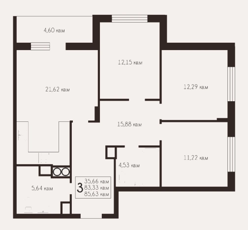 Купить квартиру в новостройках на улице Птицеводов в Рязани. Вариант № 57923, 0, площадь -  квм, цена 8306000 рублей