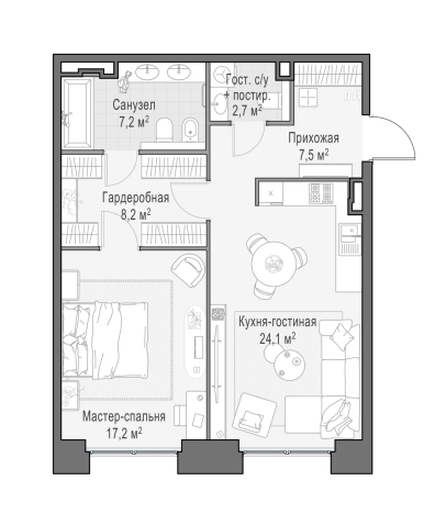 Купить квартиру в ЖК LIFE TIME в Москве. Вариант № 168571, 0, площадь -  квм, цена 91080000 рублей