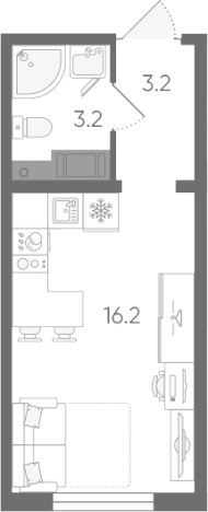 Купить Студию в ЖК Ручьи 2 в Санкт-Петербурге. Вариант № 7605103, 0, площадь - квм, цена 4337663 рублей