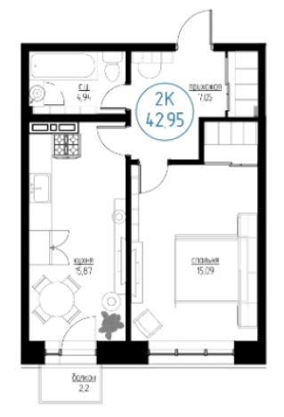 Купить двухкомнатную квартиру на улице Профсоюзная в Иркутске. Вариант № 82556, 0, площадь -  квм, цена 3800000 рублей