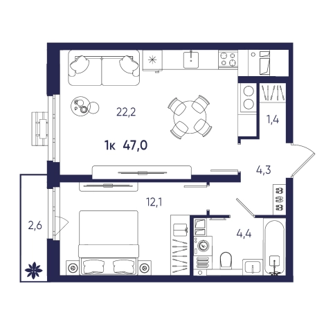 Купить однокомнатную квартиру на вторичке на улице Ленинградская в Пензе. Вариант № 10320461, 0, площадь -  квм, цена 4465000 рублей