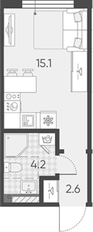 Купить Студию в новостройках в ЖК Пулково Lake в Санкт-Петербурге. Вариант № 7597281, 0, площадь -  квм, цена 5537743 рублей