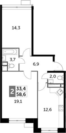 Купить квартиру в ЖК Датский Квартал в Московской области. Вариант № 119492, 0, площадь - квм, цена 16762706 рублей