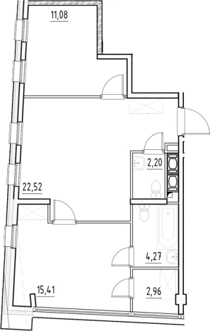 Купить двухкомнатную квартиру в ЖК Nigilist в Санкт-Петербурге. Вариант № 5559425, 0, площадь -  квм, цена 18379380 рублей