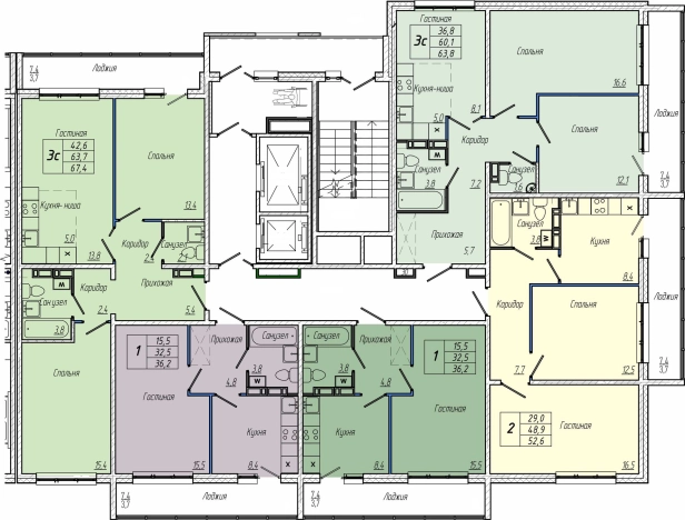 Купить квартиру в новостройках в ЖК Кемерово Сити (Кемерово) в Кемерове. Вариант № 109765, 1, площадь -  квм, цена 8550000 рублей