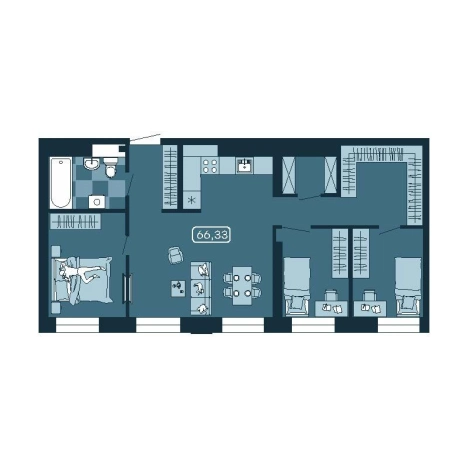 Купить четырехкомнатную квартиру в ЖК Соболь в Владивостоке. Вариант № 5548294, 0, площадь -  квм, цена 11756993 рублей