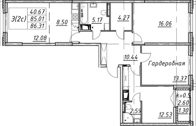 Купить трехкомнатную квартиру в новостройках у метро Елизаровская в Санкт-Петербурге. Вариант № 7850126, 0, площадь -  квм, цена 29514567 рублей