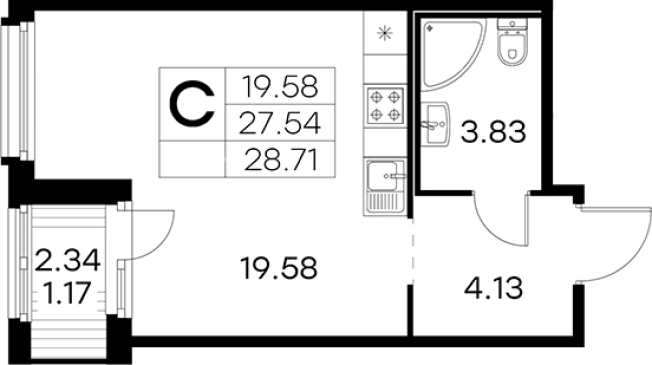 Купить Студию в новостройках в районе Выборгский в Санкт-Петербурге. Вариант № 4807761, 0, площадь -  квм, цена 5819999 рублей