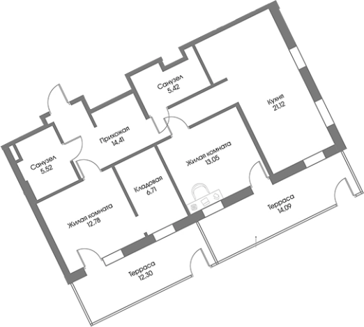 Купить трехкомнатную квартиру в ЖК Рощино Residence в Ленинградской области. Вариант № 7602347, 0, площадь -  квм, цена 104316000 рублей