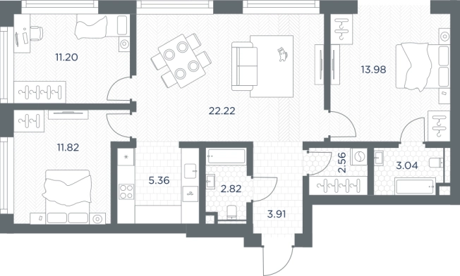 Купить трехкомнатную квартиру в районе Марьина Роща в Москве. Вариант № 9361715, 0, площадь -  квм, цена 40121301 рублей