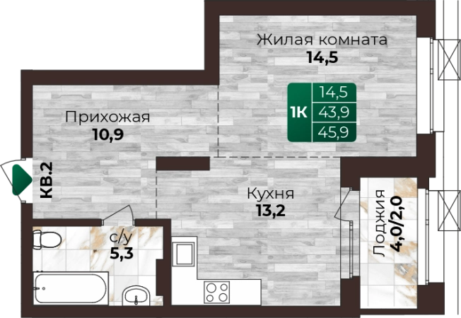 Купить однокомнатную квартиру на вторичке на улице проспект Революции в Новосибирской области. Вариант № 5314866, 0, площадь -  квм, цена 7200000 рублей