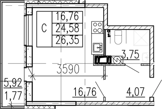 Купить квартиру в ЖК Высота в Ленинградской области. Вариант № 9095349, 0, площадь -  квм, цена 3997500 рублей