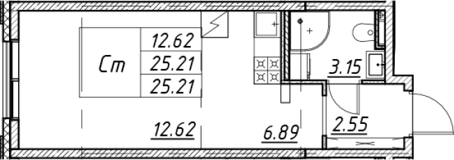 Купить Студию в ЖК Цивилизация на Неве в Санкт-Петербурге. Вариант № 7849930, 0, площадь -  квм, цена 7839225 рублей