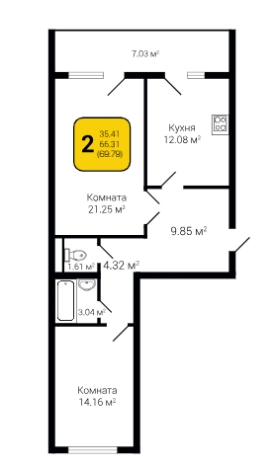 Купить квартиру в ЖК Зеленая Долина в Воронеже. Вариант № 161103, 0, площадь - квм, цена 7676900 рублей