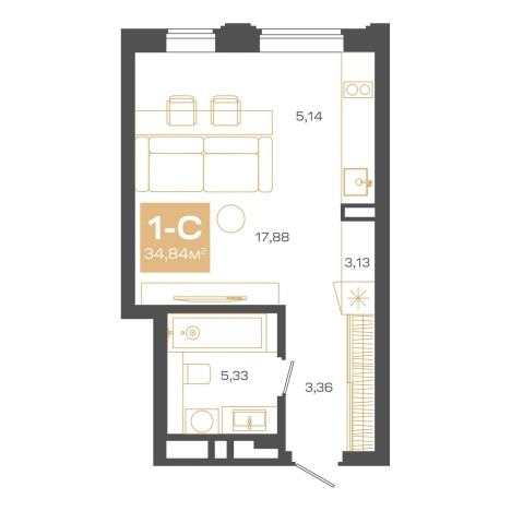 Купить Студию на улице Барханная в Новосибирской области. Вариант № 9960594, 0, площадь - квм, цена 8100000 рублей