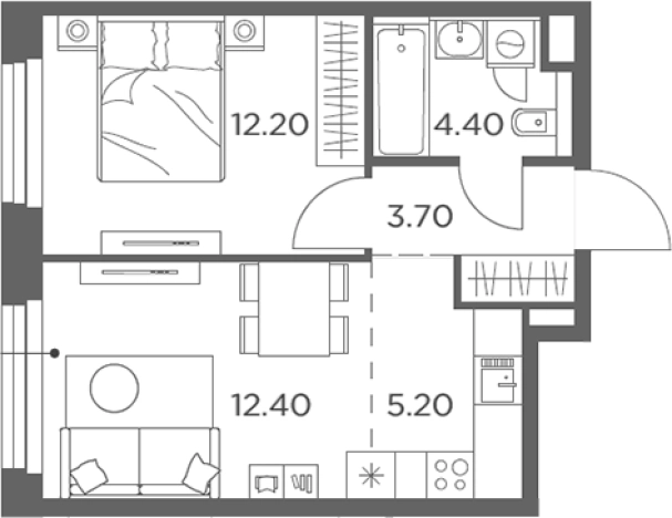 Купить двухкомнатную квартиру в новостройках в Мытищах. Вариант № 206749, 0, площадь -  квм, цена 9306572 рублей