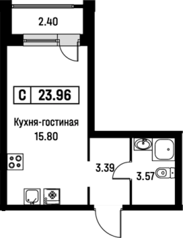 Купить Студию в новостройках в ЖК Урбанист в Мурине. Вариант № 8062080, 0, площадь -  квм, цена 5028294 рублей