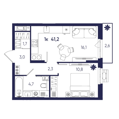 Купить однокомнатную квартиру на вторичке на улице Ленинградская в Пензе. Вариант № 10320464, 0, площадь -  квм, цена 3996400 рублей