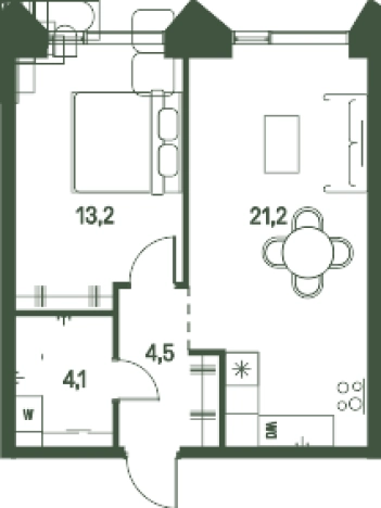 Купить однокомнатную квартиру в новостройках у метро Стрешнево в Москве. Вариант № 137574, 0, площадь -  квм, цена 25606500 рублей