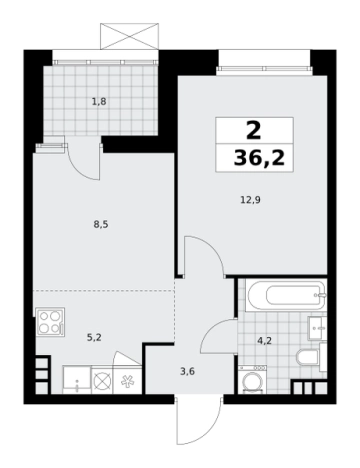 Купить двухкомнатную квартиру в ЖК Бунинские кварталы в Москве. Вариант № 836393, 0, площадь -  квм, цена 14990782 рублей
