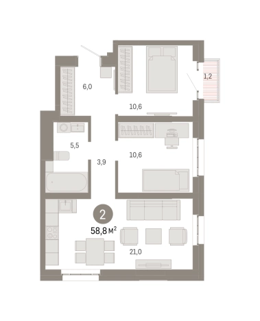 Купить двухкомнатную квартиру на улице Тагильская в Москве. Вариант № 8468499, 0, площадь -  квм, цена 21830000 рублей