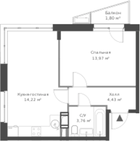 Купить двухкомнатную квартиру на улице Мира в Сертолове. Вариант № 6058378, 0, площадь - квм, цена 6868890 рублей