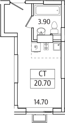 Купить Студию в Микрорайоне Купелинка, деревня Сапроново в Московской области. Вариант № 129529, 0, площадь - квм, цена 5258820 рублей