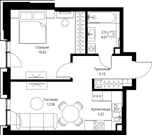 Купить квартиру в ЖК МИРА в Москве. Вариант № 162056, 0, площадь -  квм, цена 36162072 рублей