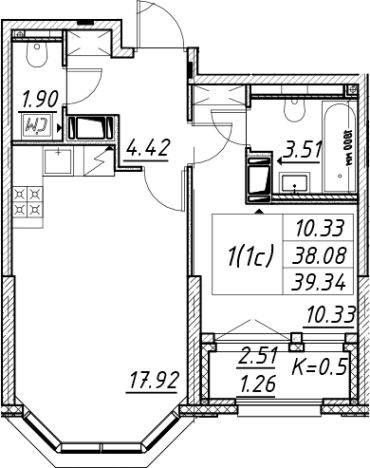 Купить двухкомнатную квартиру в новостройках в ЖК Цивилизация на Неве в Санкт-Петербурге. Вариант № 7849836, 0, площадь -  квм, цена 12512637 рублей